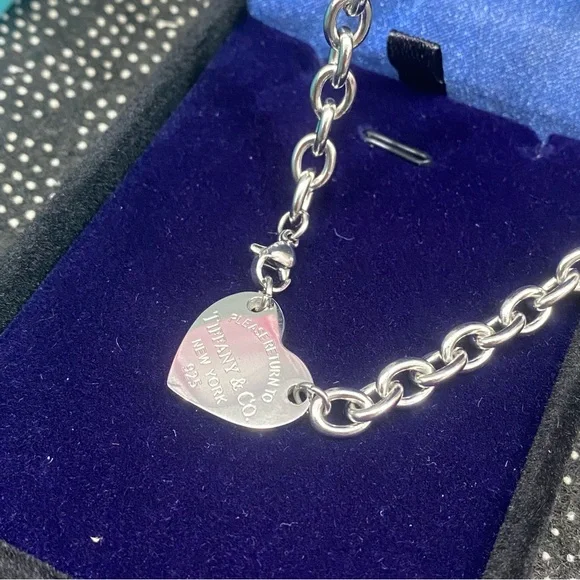 Tiffany & Co. Silver Heart Tag Necklace - Picture 4 of 5